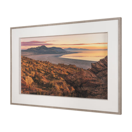 Salt Lake Sunrise by Gary Blatter a Hand Embellished Framed Photo Art Print Matted under Glass from Mercana - Luna Furniture