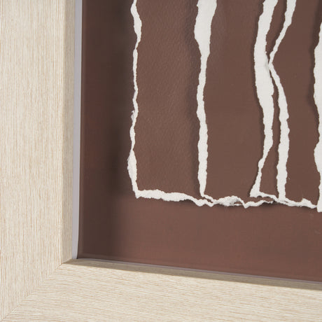 Tattered Waves I by Studio M a handmade Original Framed 3D Textured Artwork under Glass from Mercana - Luna Furniture