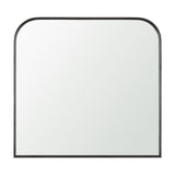 Timon Brushed Black Metal Frame Square Arched Mirror from Mercana - Luna Furniture