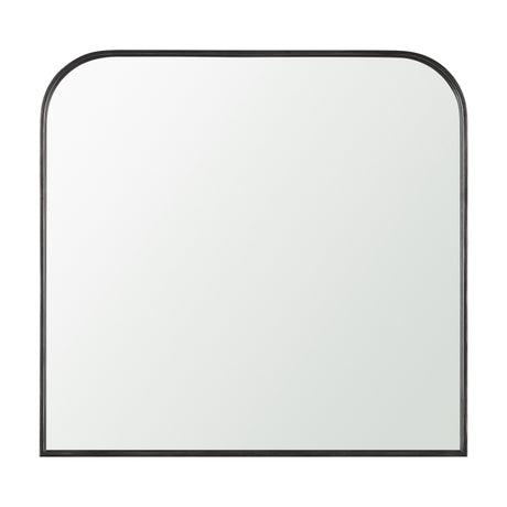 Timon Brushed Black Metal Frame Square Arched Mirror from Mercana - Luna Furniture