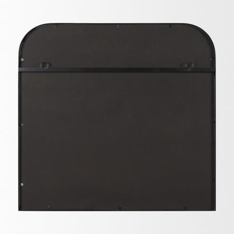 Timon Brushed Black Metal Frame Square Arched Mirror from Mercana - Luna Furniture