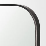 Timon Brushed Black Metal Frame Square Arched Mirror from Mercana - Luna Furniture