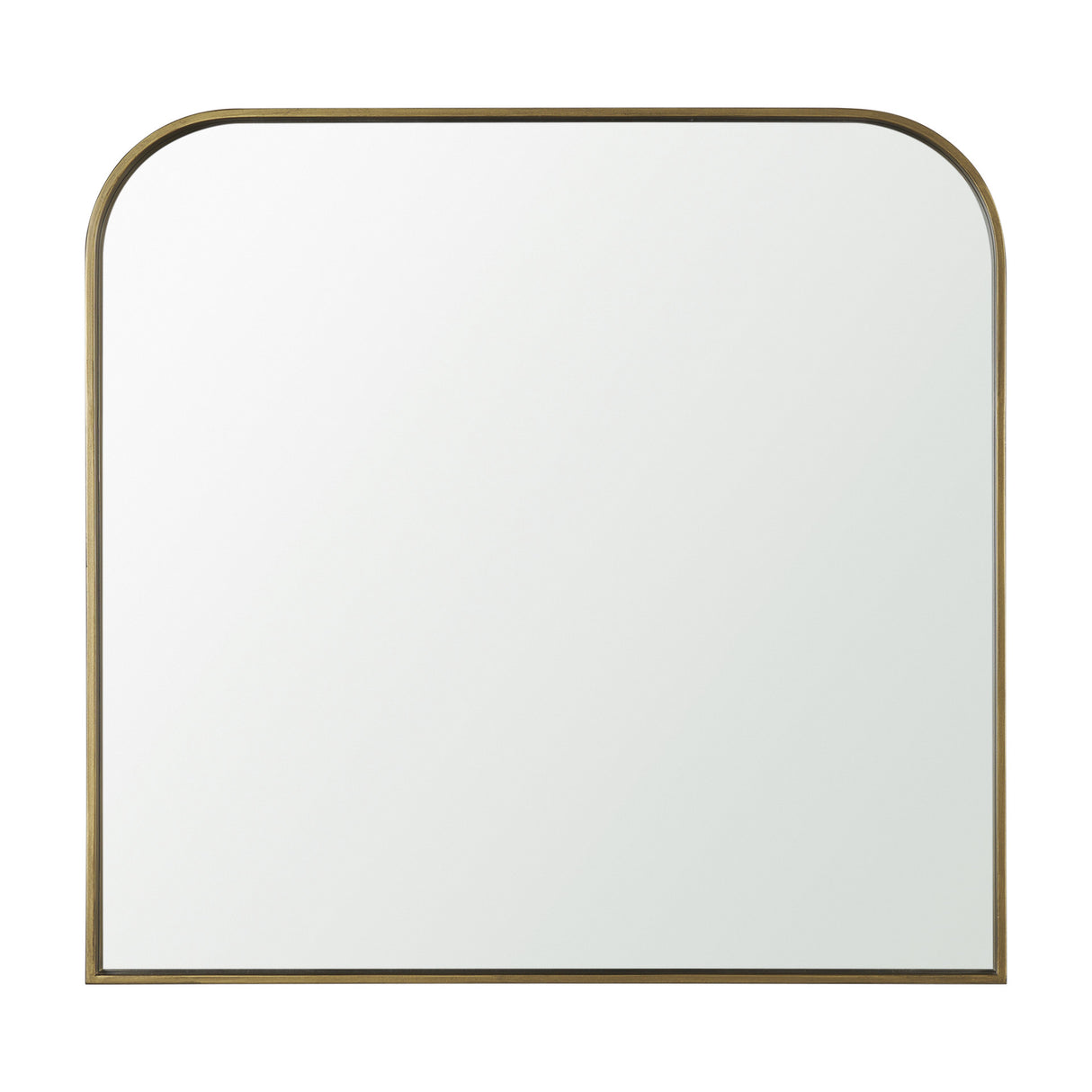 Timon Brushed Gold Square Arched Mirror from Mercana - Luna Furniture