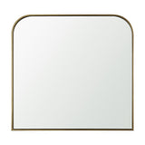 Timon Brushed Gold Square Arched Mirror from Mercana - Luna Furniture