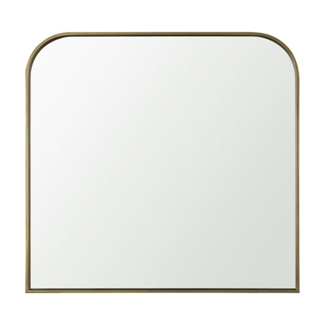 Timon Brushed Gold Square Arched Mirror from Mercana - Luna Furniture
