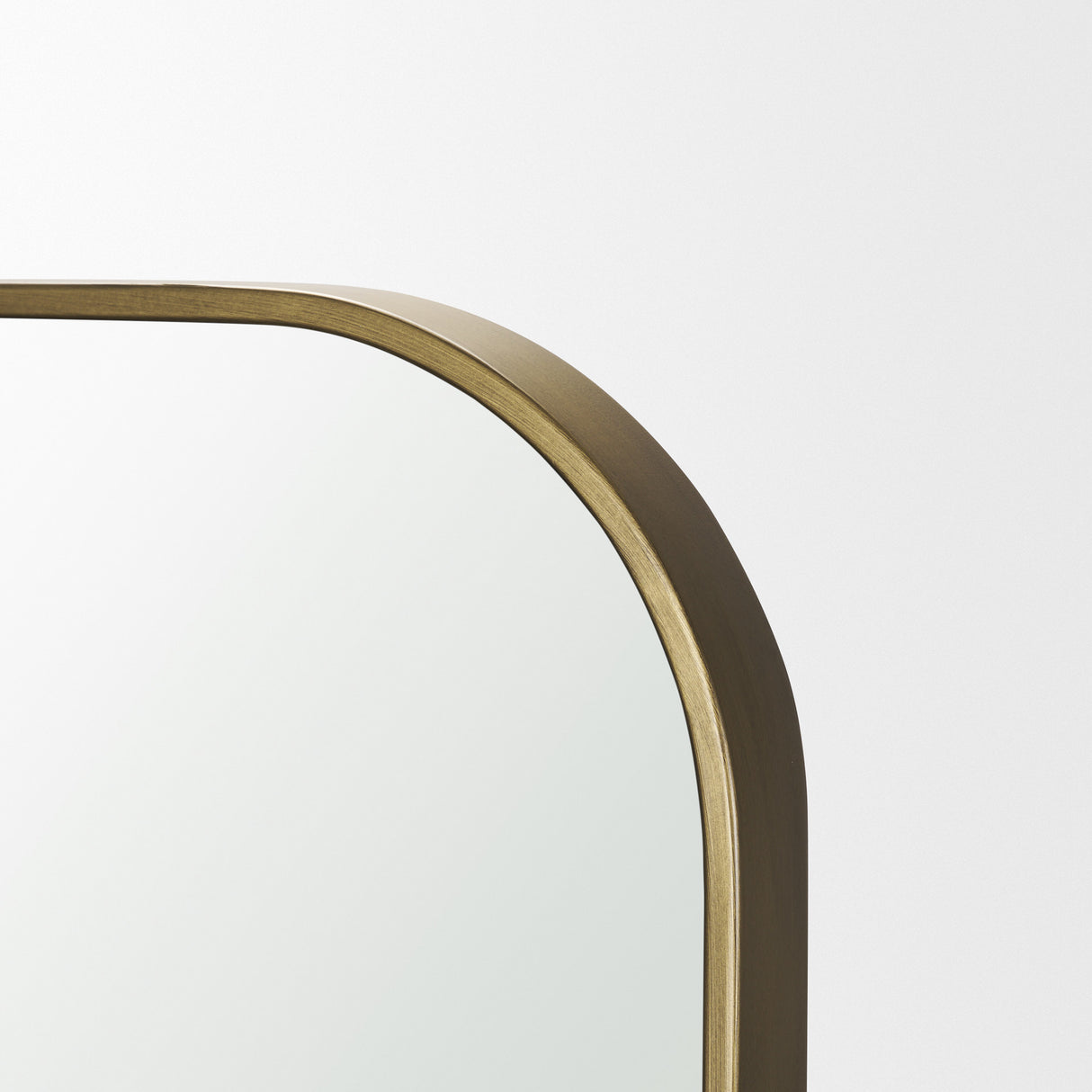 Timon Brushed Gold Square Arched Mirror from Mercana - Luna Furniture