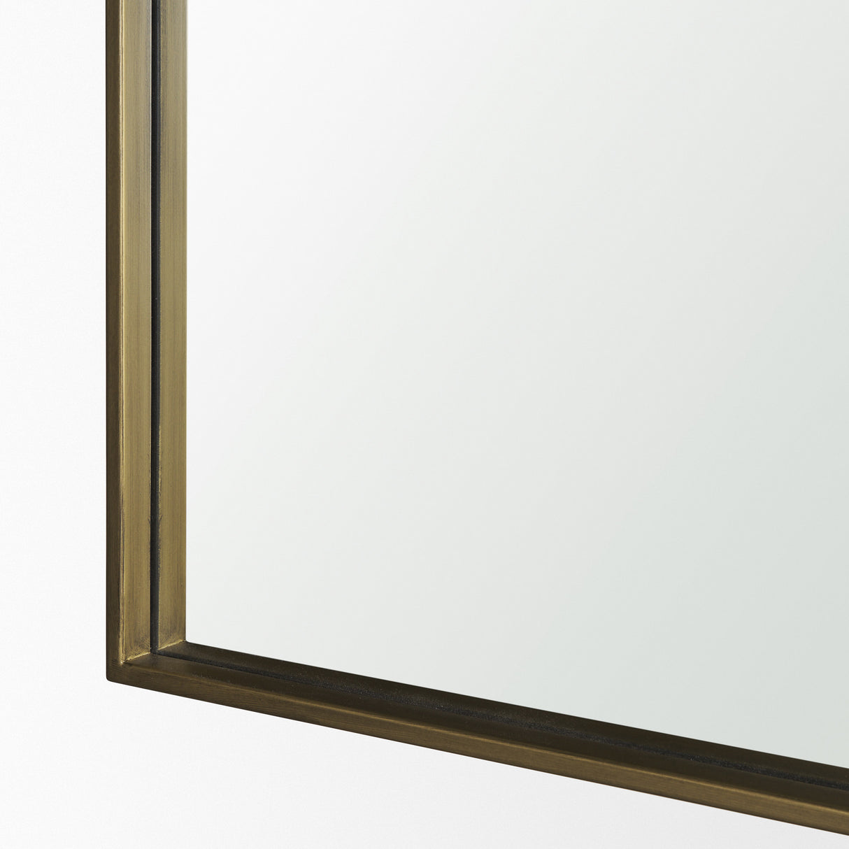 Timon Brushed Gold Square Arched Mirror from Mercana - Luna Furniture