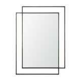 Tiva Rectangular Dual Metal Frame Gunmetal Mirror from Mercana - Luna Furniture
