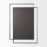 Tiva Rectangular Dual Metal Frame Gunmetal Mirror from Mercana - Luna Furniture