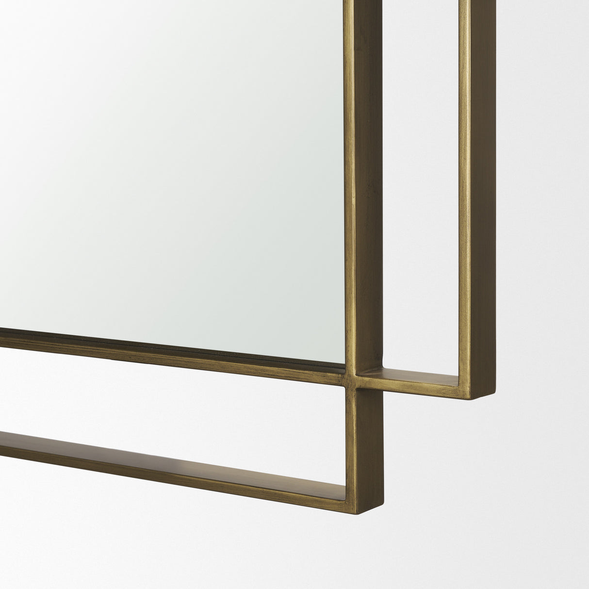 Tiva Rectangular Dual Brushed Gold Metal Framed Mirror from Mercana - Luna Furniture