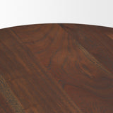 Sonel Pedestal Medium Dark Brown Acacia Wood Foyer Table from Mercana - Luna Furniture