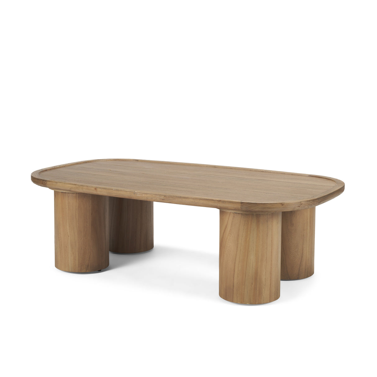 Tavi Rectangular Natural Brown w/ Column Legs Coffee Table from Mercana - Luna Furniture
