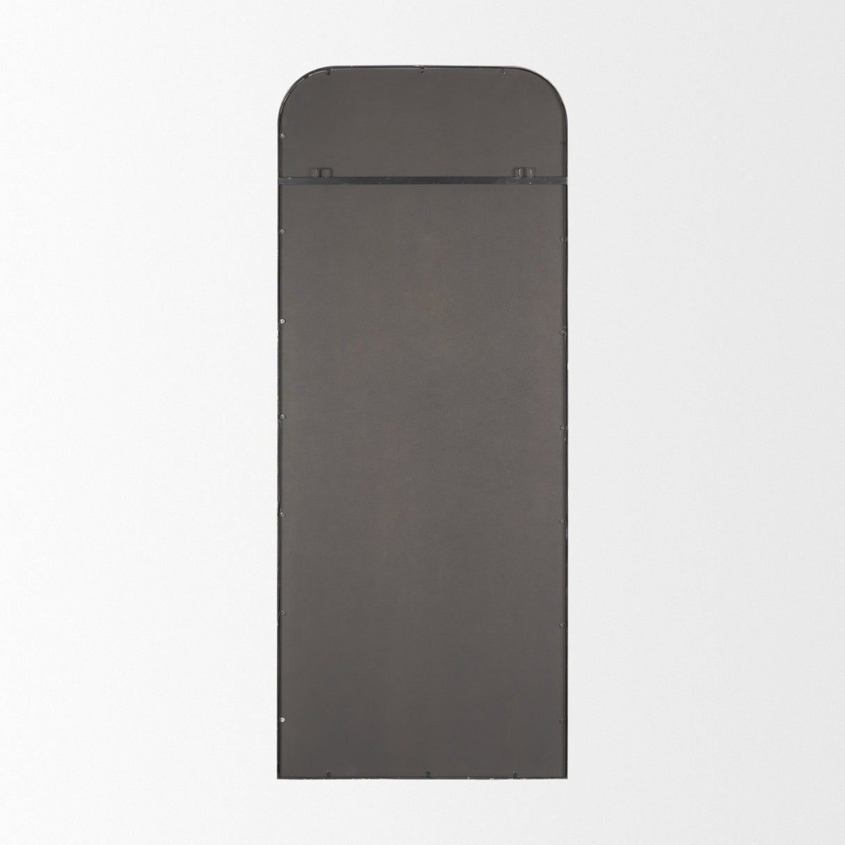 Tamira Tall Brushed Gunmetal Metal Arched Mirror from Mercana - Luna Furniture