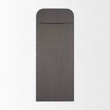 Tamira Tall Brushed Gunmetal Metal Arched Mirror from Mercana - Luna Furniture