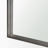 Tamira Tall Brushed Gunmetal Metal Arched Mirror from Mercana - Luna Furniture