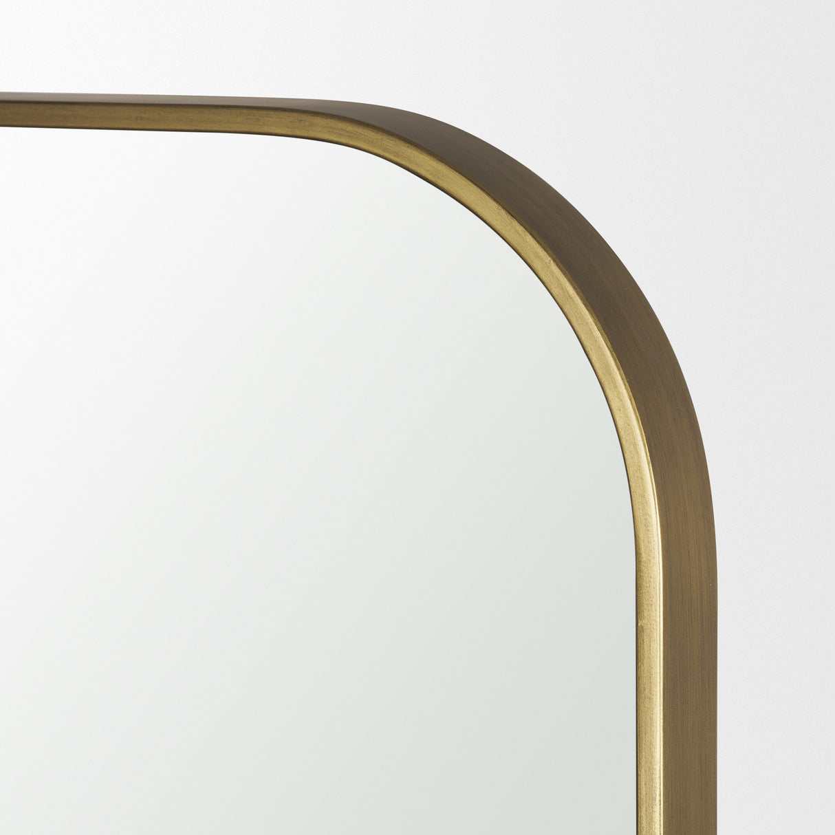 Tamira 75.8" Tall Brushed Brass Metal Arched Mirror from Mercana - Luna Furniture