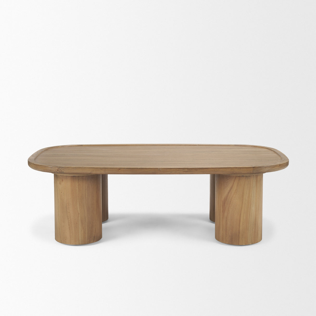 Tavi Rectangular Natural Brown w/ Column Legs Coffee Table from Mercana - Luna Furniture