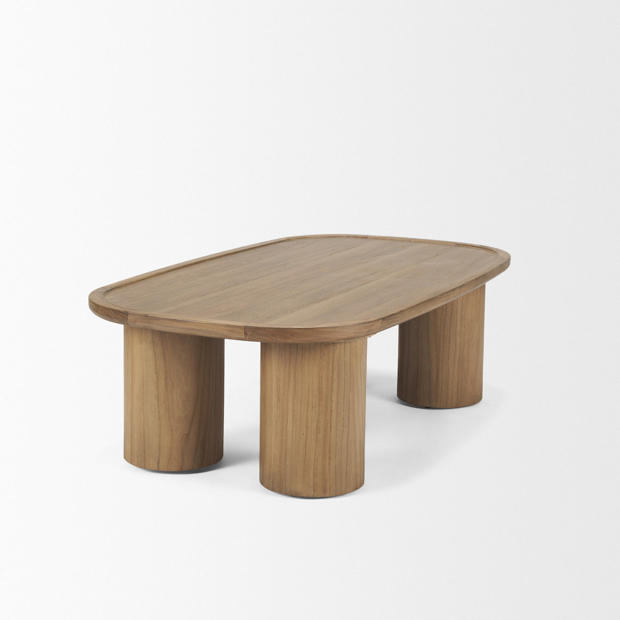 Tavi Rectangular Natural Brown w/ Column Legs Coffee Table from Mercana - Luna Furniture