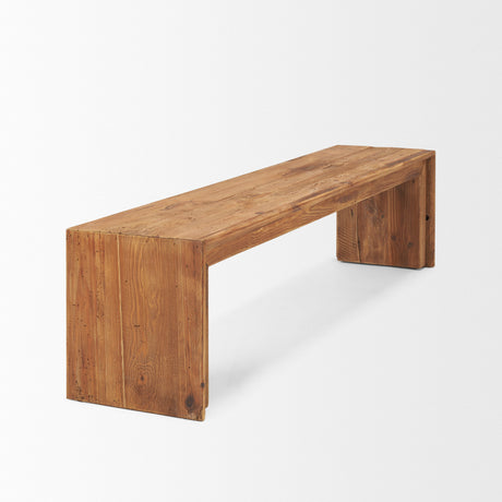 Tahira Rectangular Recycled Wooden Bench from Mercana - Luna Furniture
