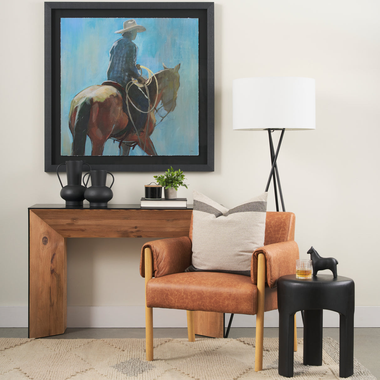 Tasya Small Matte Black Metal Vase from Mercana - Luna Furniture