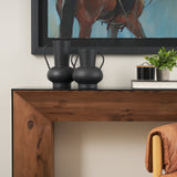 Tasya Small Matte Black Metal Vase from Mercana - Luna Furniture