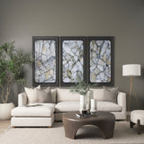 Tovah Medium Textured White w/ Gold Metal Vase from Mercana - Luna Furniture