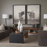 Texas Longhorns (Set of 2) by Debra Van Swearingen a Hand Embellished Framed Art Photograph Print from Mercana - Luna Furniture