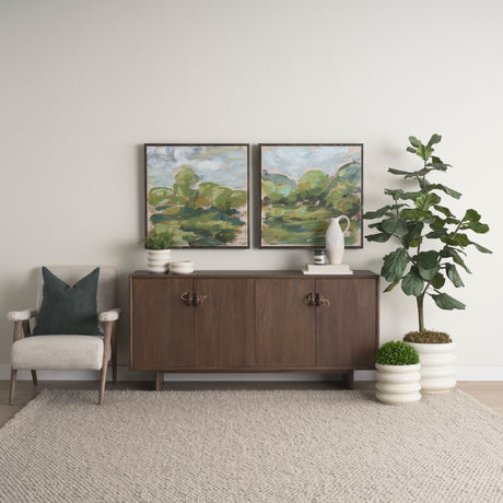 Twyla Short Cream Glazed Floor Vase from Mercana - Luna Furniture