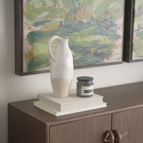 Valora Black Speckled Cream w/ Light Beige Ceramic Jug from Mercana - Luna Furniture