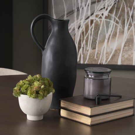 Valora Matte Black Ceramic Jug from Mercana - Luna Furniture