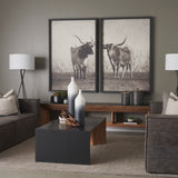 Townley Small White w/ Black Ombre Metal Vase from Mercana - Luna Furniture