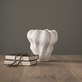 Vanna Sculptural Cream Glazed Ceramic Vase from Mercana - Luna Furniture