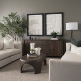 Wallen 2 Door Solid Dark Brown Wood w/ 3 Drawers Sideboard from Mercana - Luna Furniture