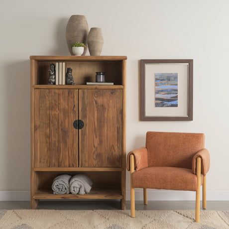 Wayde Curio Cabinet Recycled Pine from Mercana - Luna Furniture