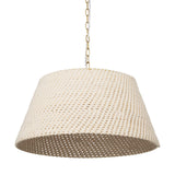 Tosha 1-Light Tapered Cotton Rope Drum Pendant from Mercana - Luna Furniture