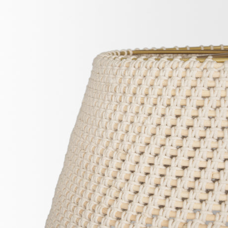 Tosha 1-Light Tapered Cotton Rope Drum Pendant from Mercana - Luna Furniture