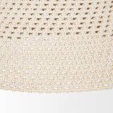 Tosha 1-Light Tapered Cotton Rope Drum Pendant from Mercana - Luna Furniture