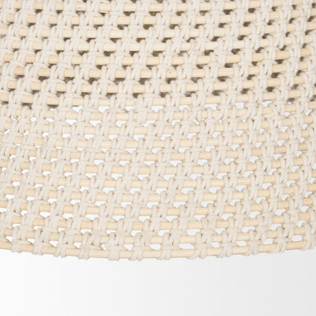 Tosha 1-Light Tapered Cotton Rope Drum Pendant from Mercana - Luna Furniture