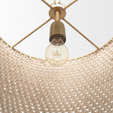 Tosha 1-Light Tapered Cotton Rope Drum Pendant from Mercana - Luna Furniture