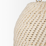 Tosha 1-Light Cotton Rope Bell Pendant from Mercana - Luna Furniture