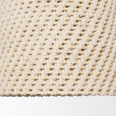 Tosha 1-Light Cotton Rope Bell Pendant from Mercana - Luna Furniture