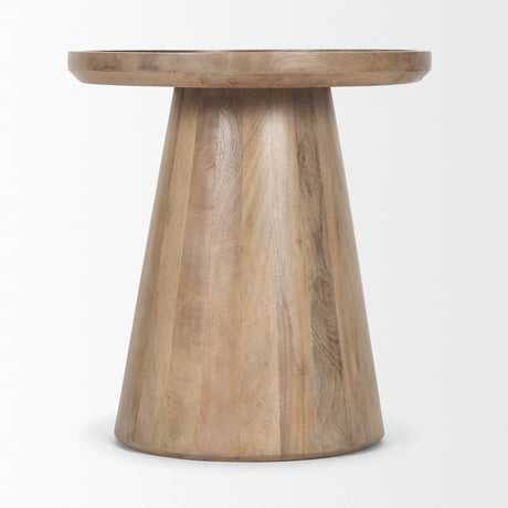 Takoda Light Brown Wood Tapered Drum Accent Table from Mercana - Luna Furniture