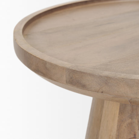 Takoda Light Brown Wood Tapered Drum Accent Table from Mercana - Luna Furniture