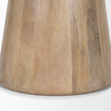Takoda Light Brown Wood Tapered Drum Accent Table from Mercana - Luna Furniture