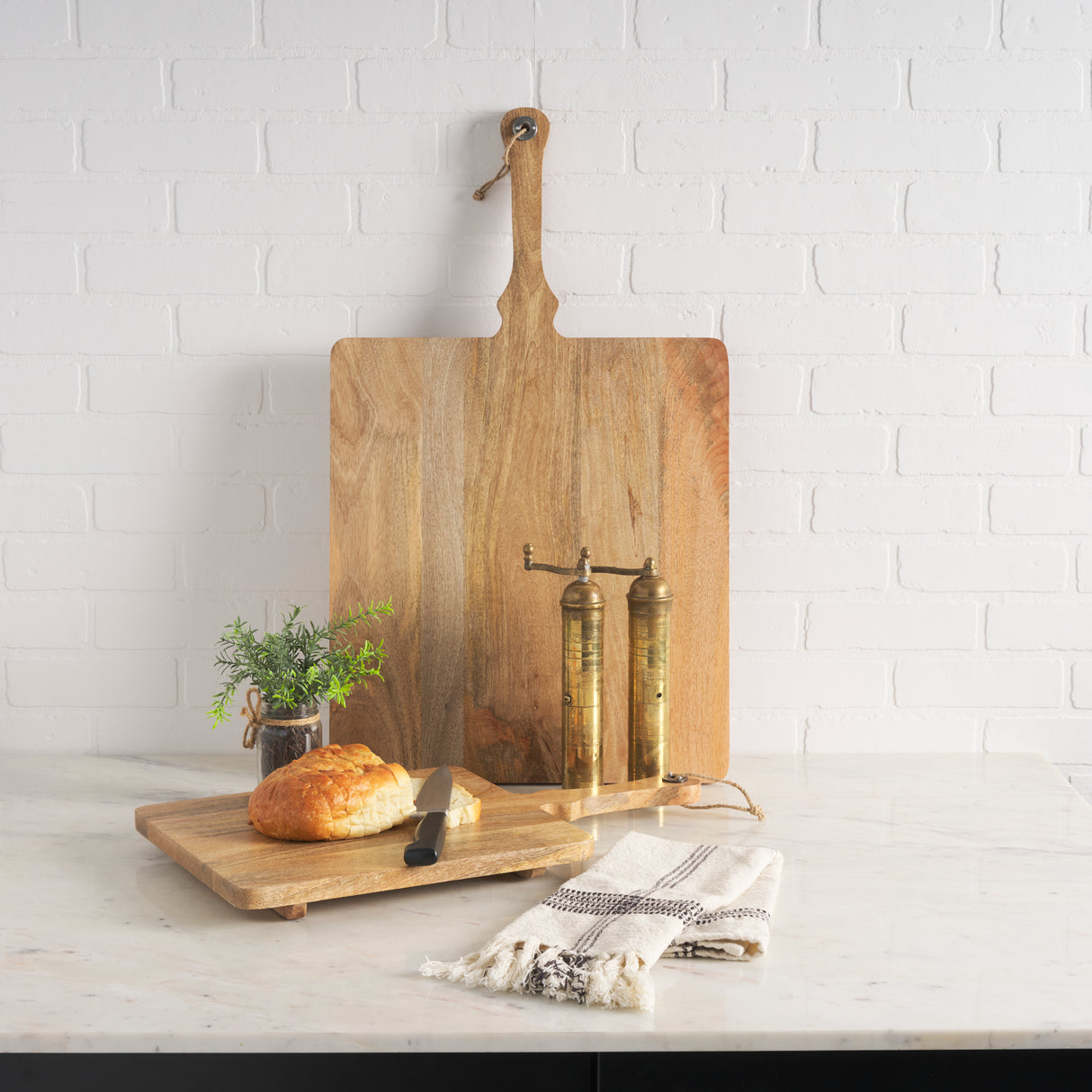 Khana Natural Solid Wood Square Serving Boards from Mercana - Luna Furniture