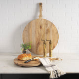 Karana Natural Solid Wood Round Serving Boards from Mercana - Luna Furniture