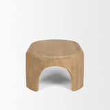 Shima Oval Light Brown Wood w/ Arched Legs Coffee Table from Mercana - Luna Furniture