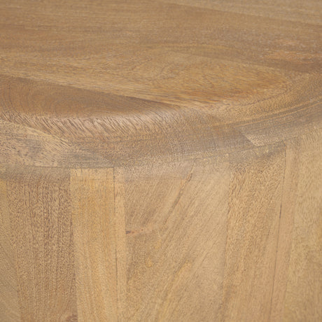 Shima Oval Light Brown Wood w/ Arched Legs Coffee Table from Mercana - Luna Furniture