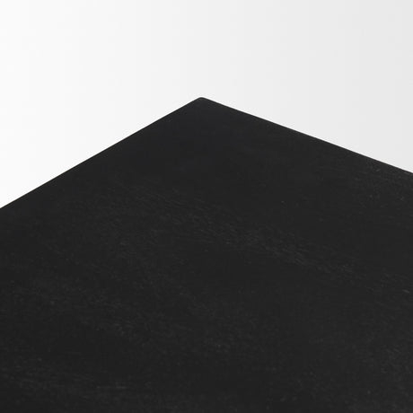 Tarro 84" Rectangular Textured Black Wood w/ Geometrical Base Dining Table from Mercana - Luna Furniture
