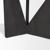 Tarro 84" Rectangular Textured Black Wood w/ Geometrical Base Dining Table from Mercana - Luna Furniture